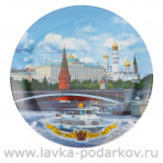 Сувенирная тарелка "Москва. Вид на Кремль"