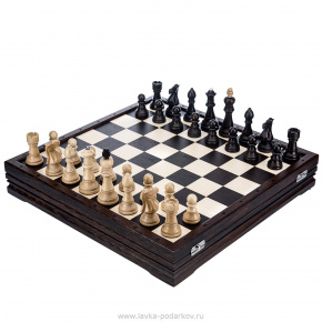 Шахматный ларец с деревянными фигурами, фотография 0. Интернет-магазин ЛАВКА ПОДАРКОВ