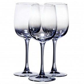Набор 3 бокала для вина 420 мл "Черное море Омбре", фотография 0. Интернет-магазин ЛАВКА ПОДАРКОВ