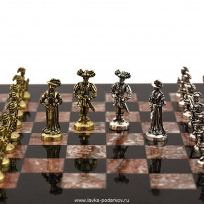 Шахматы из камня  малые "Рококо" и "Афина", фотография 0. Интернет-магазин ЛАВКА ПОДАРКОВ