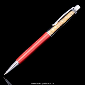 Ручка с насыпным янтарем, фотография 0. Интернет-магазин ЛАВКА ПОДАРКОВ