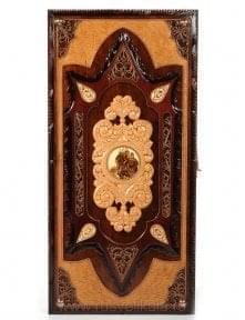 3819/63*30см Нарды резные "СЛОН" (липа, медь, кость моржа) 