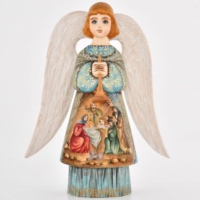 Скульптура из дерева "Ангел-Хранитель. Рождество", фотография 0. Интернет-магазин ЛАВКА ПОДАРКОВ