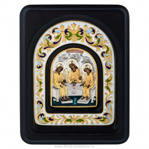 Настенная икона "Святая Троица" 7х8,5 см, фотография 0. Интернет-магазин ЛАВКА ПОДАРКОВ