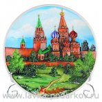 Декоративная тарелка-панно "Кремль. Собор"  из керамики