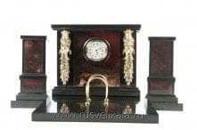 9154-Б/П Нат.камень Письменный набор ЯШМА  (без подставки)