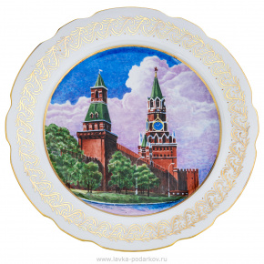 Декоративная тарелка  "Москва. Спасская башня", фотография 0. Интернет-магазин ЛАВКА ПОДАРКОВ