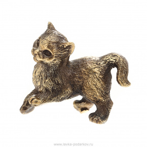 Бронзовая статуэтка "Игривый кот", фотография 0. Интернет-магазин ЛАВКА ПОДАРКОВ