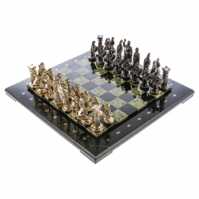 Шахматы из натурального камня с бронзовыми фигурами "Римские" 41х41 см, фотография 0. Интернет-магазин ЛАВКА ПОДАРКОВ