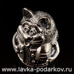 Сувенир наперсток "Кот" серебро 925*