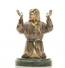 11229 Бронза Скульптура "Серафим Саровский" Змеевик (4.50)