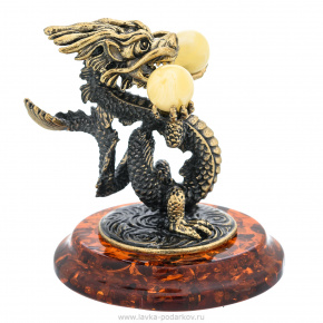 Статуэтка с янтарем "Китайский дракон", фотография 0. Интернет-магазин ЛАВКА ПОДАРКОВ
