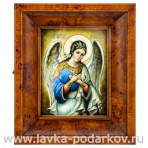 Икона с перламутром "Ангел Хранитель" в киоте 29х24 см