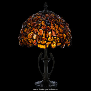 Настольная лампа из янтаря и бронзы. Высота 42 см, фотография 0. Интернет-магазин ЛАВКА ПОДАРКОВ