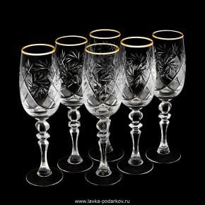 Набор хрустальных бокалов для вина 210 мл. 6 шт., фотография 0. Интернет-магазин ЛАВКА ПОДАРКОВ