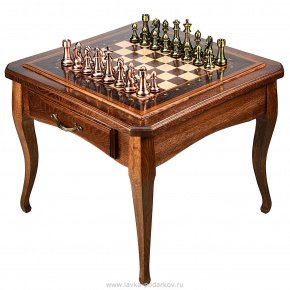 Шахматный стол из дерева с ящиками, фотография 0. Интернет-магазин ЛАВКА ПОДАРКОВ
