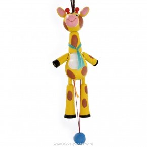 Климовская деревянная игрушка. "Жираф" (дергунчик), фотография 0. Интернет-магазин ЛАВКА ПОДАРКОВ