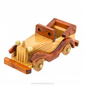 Деревянная игрушка "Машина ретро кабриолет", фотография 0. Интернет-магазин ЛАВКА ПОДАРКОВ