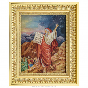 Панно на перламутре "Пророк Моисей" 33х28 см, фотография 0. Интернет-магазин ЛАВКА ПОДАРКОВ