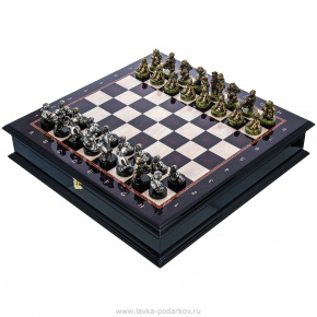 Шахматный ларец с фигурами из бронзы "Спорт" 48х48 см, фотография 0. Интернет-магазин ЛАВКА ПОДАРКОВ