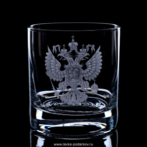 Стакан для виски с гравировкой "Герб", фотография 0. Интернет-магазин ЛАВКА ПОДАРКОВ