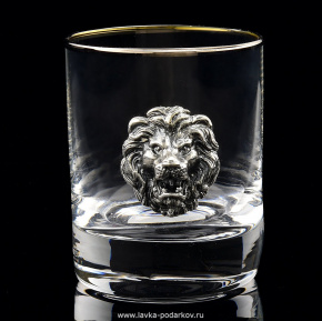 Стопка-сувенир для водки "Лев" серебро 925*, фотография 0. Интернет-магазин ЛАВКА ПОДАРКОВ