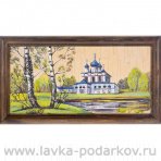 Картина на бересте "Новгород Великий. Знаменский собор"