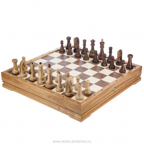 Шахматный ларец с деревянными фигурами, фотография 0. Интернет-магазин ЛАВКА ПОДАРКОВ