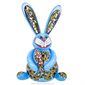 Статуэтка с росписью "Ушастый кролик". Хохлома, фотография 0. Интернет-магазин ЛАВКА ПОДАРКОВ