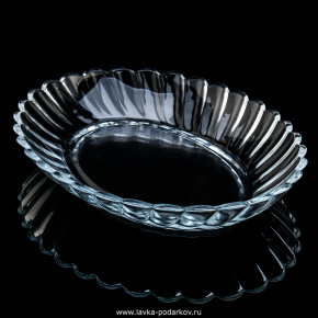 Стеклянная овальная тарелка "SARINA", фотография 0. Интернет-магазин ЛАВКА ПОДАРКОВ