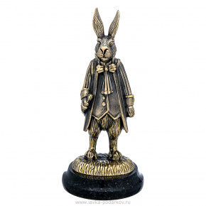 Бронзовая статуэтка "Кролик лорд", фотография 0. Интернет-магазин ЛАВКА ПОДАРКОВ