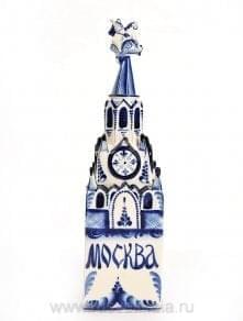 0011449 Гжель Штоф "Столичный" 29*7,5*7,5смАвт.Черновы Л.и В