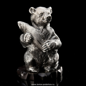 Авторская скульптура из бронзы "Медведь-рыбак", фотография 0. Интернет-магазин ЛАВКА ПОДАРКОВ