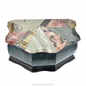Шкатулка из камня для украшений "Мозаика" , фотография 0. Интернет-магазин ЛАВКА ПОДАРКОВ