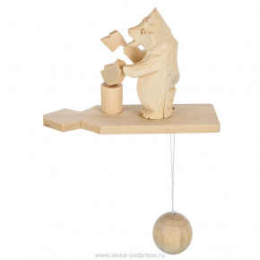 Богородская деревянная игрушка "Медведь лесоруб", фотография 0. Интернет-магазин ЛАВКА ПОДАРКОВ