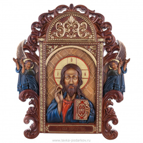 Икона деревянная "Господь Вседержитель" 75х65 см, фотография 0. Интернет-магазин ЛАВКА ПОДАРКОВ