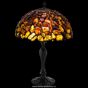 Настольная лампа из янтаря и бронзы. Высота 50 см, фотография 0. Интернет-магазин ЛАВКА ПОДАРКОВ