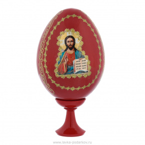 Пасхальное яйцо на подставке "Господь Вседержитель", фотография 0. Интернет-магазин ЛАВКА ПОДАРКОВ