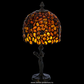 Настольная лампа из янтаря и бронзы. Высота 37 см, фотография 0. Интернет-магазин ЛАВКА ПОДАРКОВ