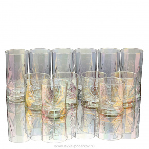 Набор стаканов на 6 персон "Алмазная грань". 12 штук, фотография 0. Интернет-магазин ЛАВКА ПОДАРКОВ
