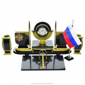 Настольный набор для руководителя с символикой России, фотография 0. Интернет-магазин ЛАВКА ПОДАРКОВ