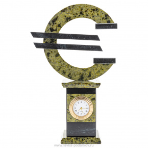 Часы настольные из натурального камня "Евро", фотография 0. Интернет-магазин ЛАВКА ПОДАРКОВ
