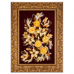 Картина янтарная "Цветы" 40х60 см, фотография 0. Интернет-магазин ЛАВКА ПОДАРКОВ