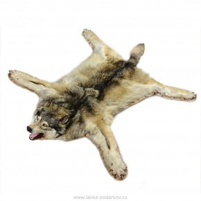 Шкура волка (ковер на подкладке), фотография 0. Интернет-магазин ЛАВКА ПОДАРКОВ