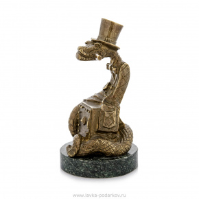 Бронзовая статуэтка змеи "Капиталист", фотография 0. Интернет-магазин ЛАВКА ПОДАРКОВ
