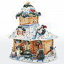 Рождественский домик-шкатулка Гжель, фотография 1. Интернет-магазин ЛАВКА ПОДАРКОВ