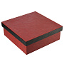 Подарочная упаковка из экокожи красная 31,5х31,5х11,5 см, фотография 4. Интернет-магазин ЛАВКА ПОДАРКОВ