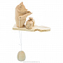 Богородская деревянная игрушка "Медведь за ударными инструментами", фотография 4. Интернет-магазин ЛАВКА ПОДАРКОВ