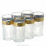 Набор из 6 рифленых стаканов с позолотой, фотография 1. Интернет-магазин ЛАВКА ПОДАРКОВ