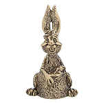 0070024 СИМВОЛ ГОДА 2023 Бронза Колокольчик Кролик с морковкой (заяц)